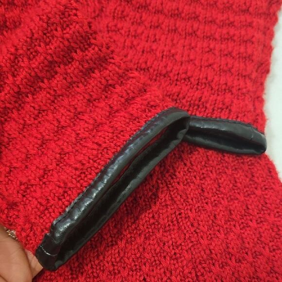 Boston Proper Red and Black Long Knit Cardigan with Zipper size small - Picture 7 of 10